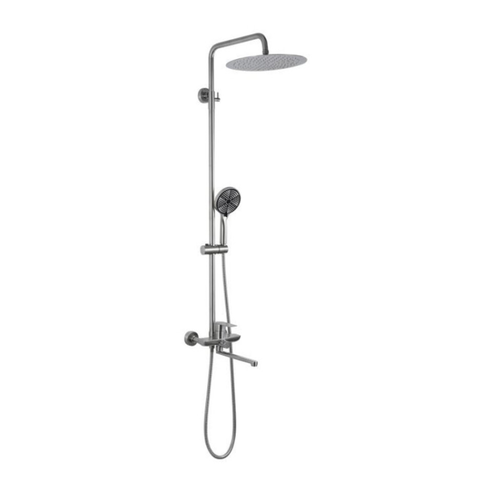 Смеситель F24806 душ.гарнитур (сатин)
