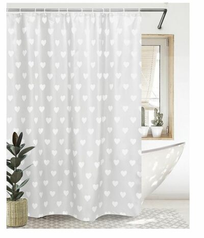 Шторка BATH Heart (grey) 180х180 ch-14164-1
